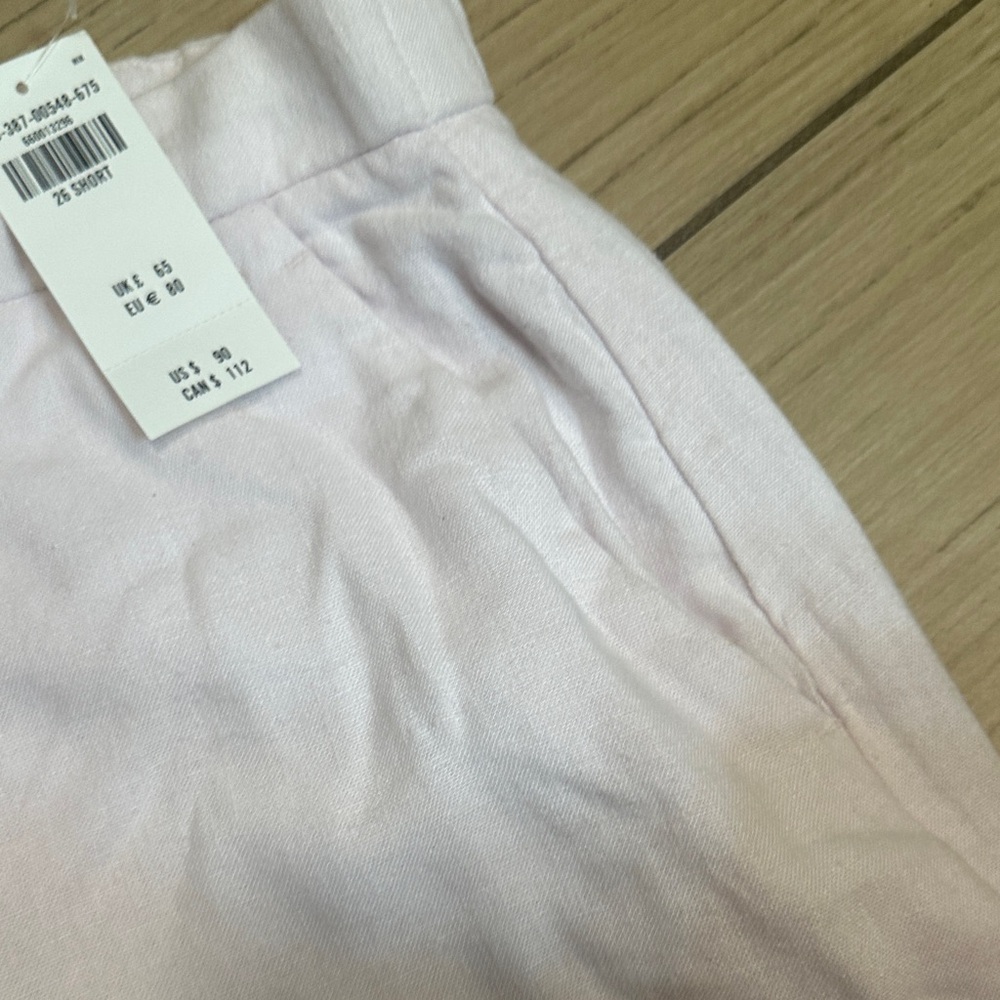 Abercrombie & Fitch Women's Light Pink Ankle Linen Pants - Picture 4 of 5